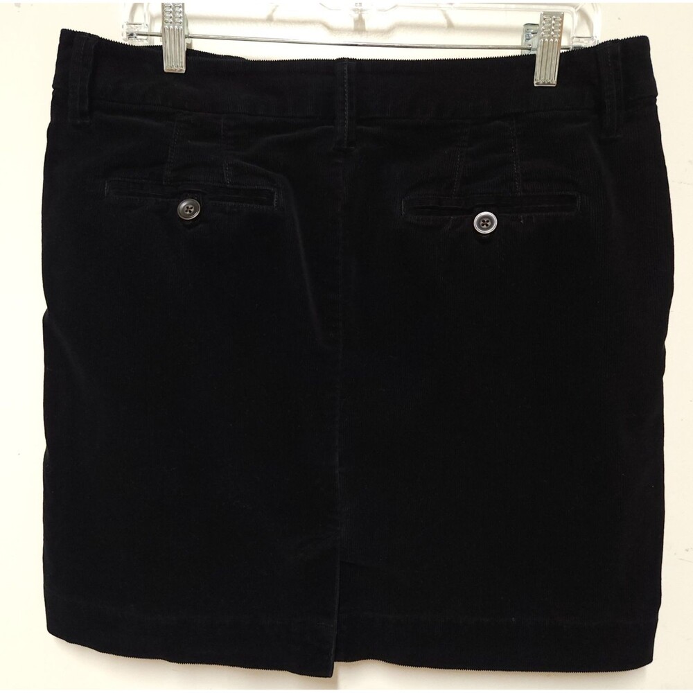 Eddie Bauer Black Corduroy Mini A-Line Skirt Women's Size 12 W34 Length 19 - Picture 3 of 6